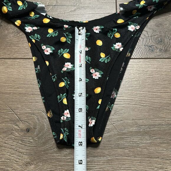 Victoria’s Secret Brazilian Cut‎ Black Lemon Two Piece Bikini Swimsuit Medium - Picture 9 of 14
